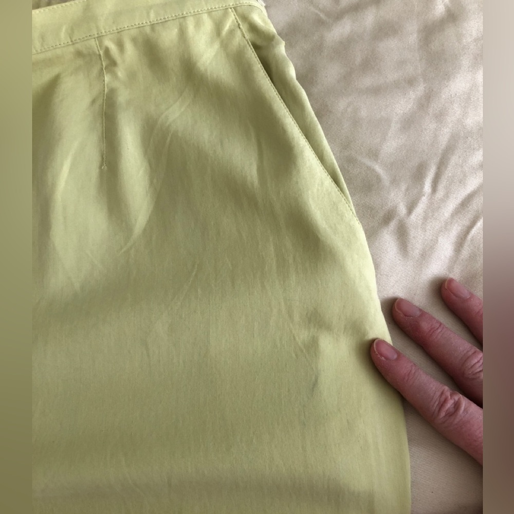 J. Crew Lightweight Silk Pants Light Green Size 14P - Picture 9 of 9